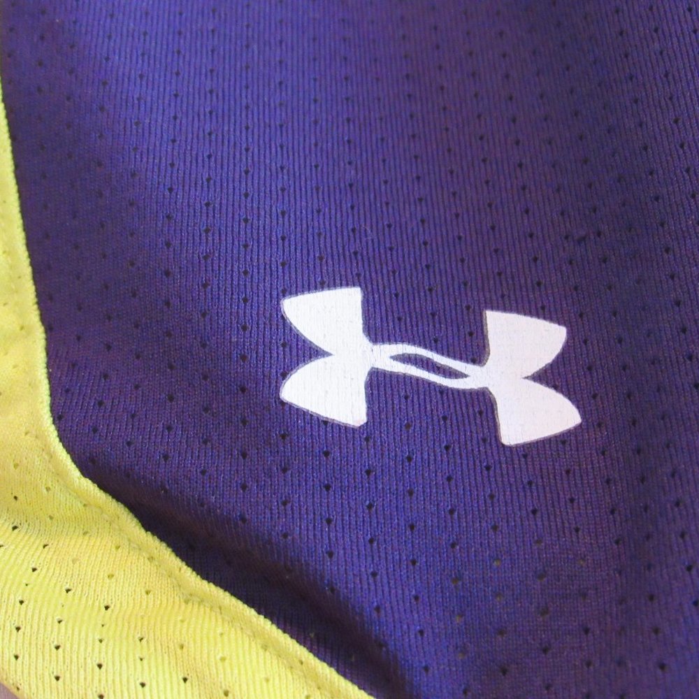 Under Armour Mens Heat Gear Purple Mesh Athletic Performance Shorts EUC - Picture 5 of 5